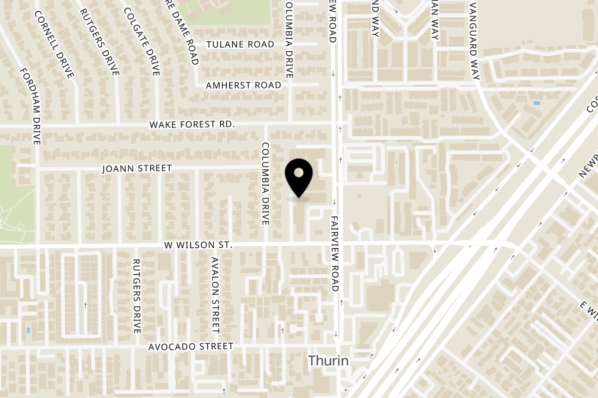 Map showing the location of Las Salsas Taqueria Costa Mesa on 2263 Fairview Rd UNIT G in Costa Mesa